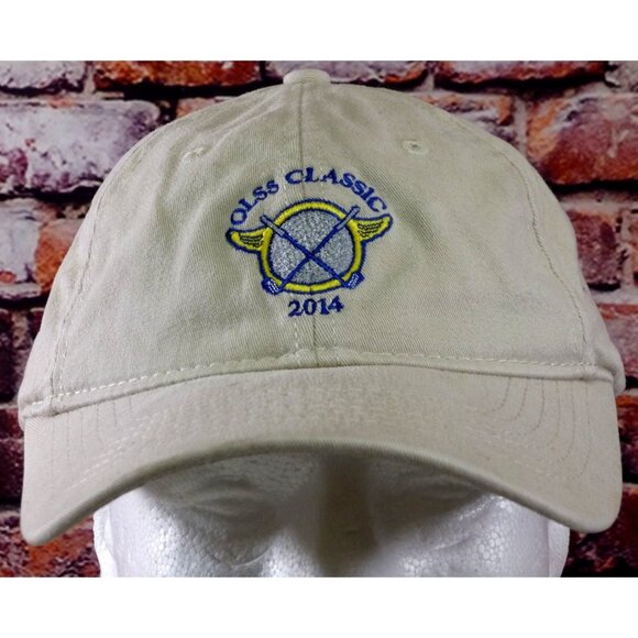 Ping Golf Hat Beige Embroidered QLSS Classic 2014 Adjustable Strapback Cotton Sp - Picture 1 of 6